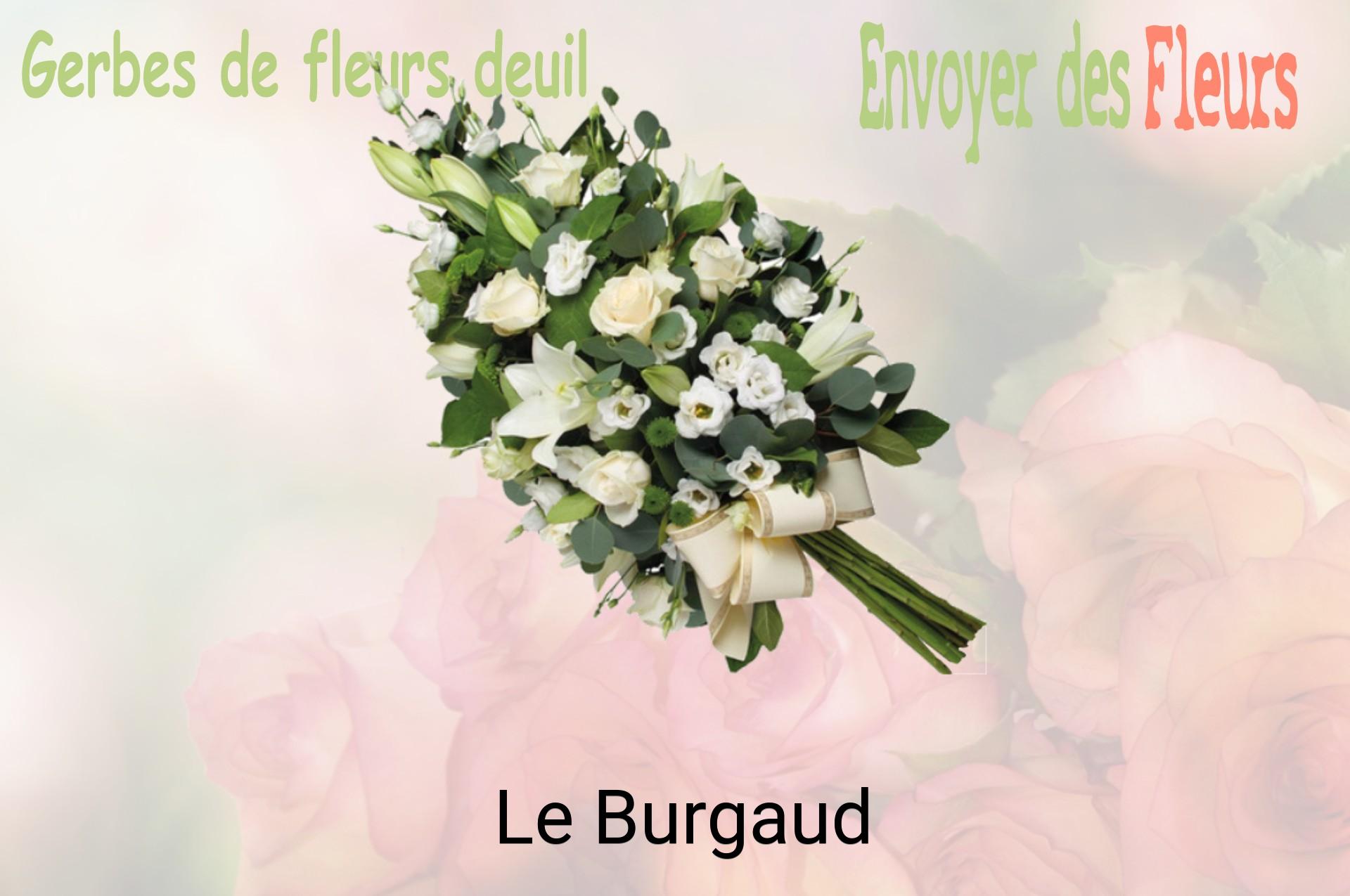 Gerbe de fleurs de deuil livrée à Le Burgaud